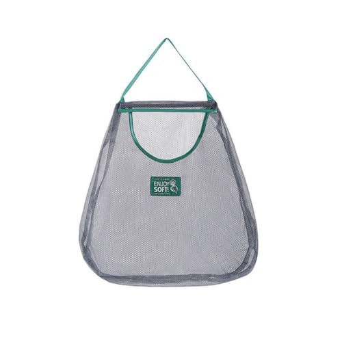 Atmungsaktive Netz-Aufbewahrungstasche mit Wandbehang für die Küche, geeignet für Obst, Gemüse und leichte Abfälle, Baumwoll-Leinen-Material (extra großes Einzelbett) von PETSTIBLE