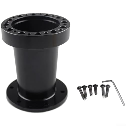 Auto-Lenkrad-Erhöhungsadapter-Basisverlängerung mit leichter Aluminiumlegierung und mehreren Höheneinstellungen für verbesserte Fahrstabilität (schwarz, 101 mm) von PETSTIBLE