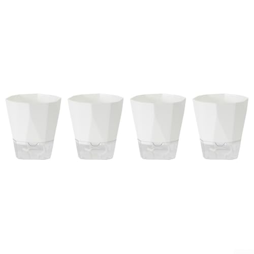 Automatisches Bewässerungssystem Blumentopf Set mit transparentem Boden perfekt für Sukkulenten und Kräuter im Innenbereich (A) von PETSTIBLE