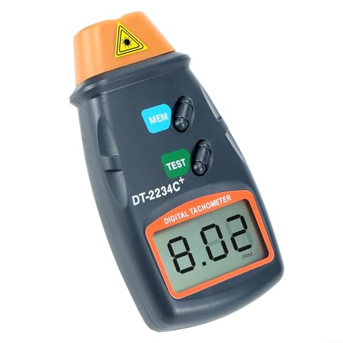 Berührungsloser LCD-Digital-Tachometer, zuverlässiges Werkzeug, bietet einen breiten Messbereich von 2 5 bis 99.999 U/min für verschiedene Anwendungen von PETSTIBLE