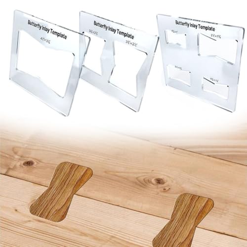 Butterfly Inlay Schablonen Set, Markierungen geätzt, 7 Größen, Acrylkonstruktion (ZBT-2) von PETSTIBLE