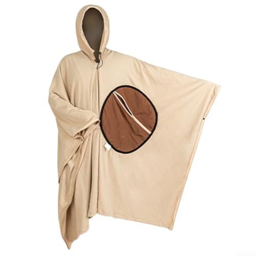 Campingumhang mit Aufbewahrungstasche, warme und funktionelle Fleece-Schlafsack-Alternative (gelb) von PETSTIBLE