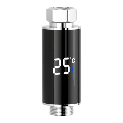 Digitales Duschthermometer, mit LED-Anzeige, wasserdicht, Wassertemperatur-Messgerät, für Bad-Sicherheit, Farbcodierte Anzeige 0-99 °C von PETSTIBLE