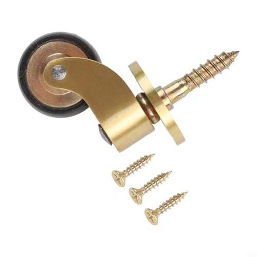 Drehbare Messingrollen, 360 Grad geräuschloses Lager, robuste Metall-Möbelrollen, für Sofas, Tische, Pflanzenständer, Kaffee (T4926) von PETSTIBLE