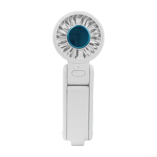 Dynamic Dual Folding Handheld Fan with Semiconductor Cooling Technology and Quiet Operation for (White) von PETSTIBLE