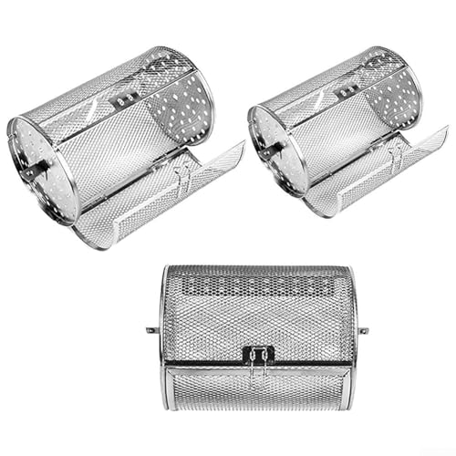 Edelstahl-Ofen mit rotierender Trommel für müheloses Braten (B: 14 x 14 x 18 cm) von PETSTIBLE