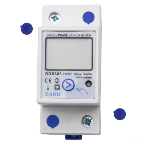 Einphasiger Energieverbrauchsmesser mit pulsierenden LEDs und LCD-Display (DDS662) von PETSTIBLE