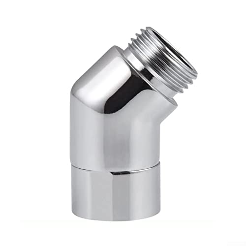 Ellenbogenadapter Duschkopf Wasser, Duschkopf Ellenbogen Adapter G1/2 Handbrause Top Spray Ellenbogen Chrom Winkel Innengewinde und Außengewinde 135° von PETSTIBLE