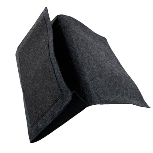 Filz-Aufbewahrungstasche zum Aufhängen für einfachen Zugriff auf wichtige Dinge Organizer für Nachttisch, Sofa oder Schreibtisch (dunkelgrau) von PETSTIBLE