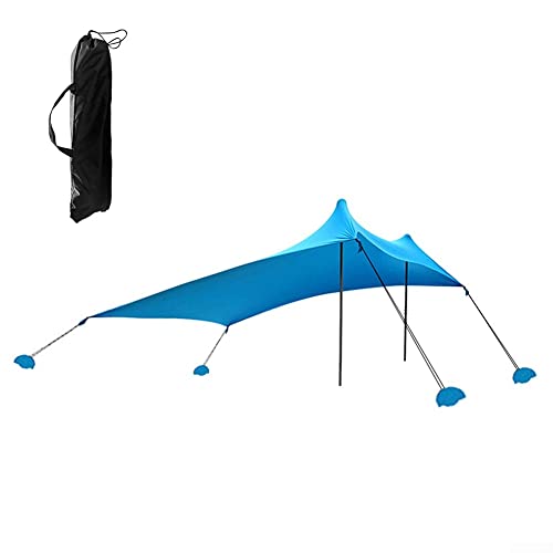 Flexibel für Strandüberdachung mit verstellbaren Sandsackankern für maximale Abdeckung (blau) von PETSTIBLE