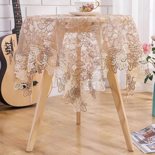 Floral Patterned Lace Protector Perfectly Complements Your Home Decor during Weddings, Parties, and Gatherings (135×135 cm) von PETSTIBLE