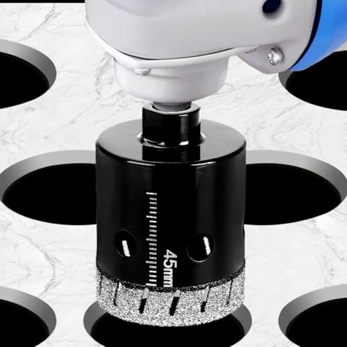 Für Winkelschleifer, M10, Trockenbohrer, 2090 mm, Lochöffner für Marmor, Glas, Porzellan, Fliesen, Bohren mit Mehrlochkühlung und Verschleißfestigkeit (65 mm) von PETSTIBLE