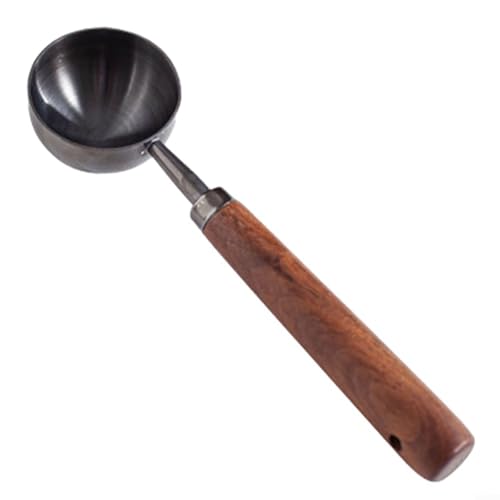 Functional Design 304 Stainless Steel Measuring Spoon with Comfort Focused Walnut Handle (black long 30ML) von PETSTIBLE