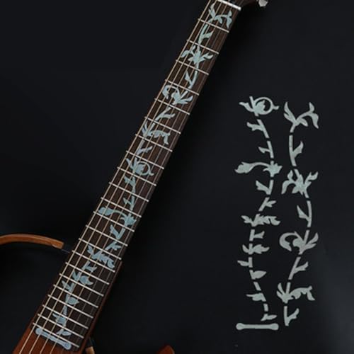 Gitarren-Griffbrett-Dekorationsaufkleber, ultradünnes Design, leicht zu entfernen (B) von PETSTIBLE
