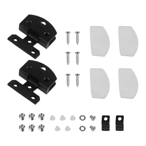 Glastürscharniere aus Zinklegierung, perfekte Passform für Weinschränke und Vitrinen mit 5 8 mm Paneelen (2 Stück, schwarz) von PETSTIBLE