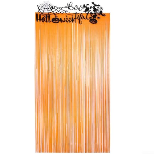 Halloween-Party-Dekorations-Vorhang-Set, 2 m, für eine spukige und aufregende Atmosphäre während Halloween (Flagge D) von PETSTIBLE