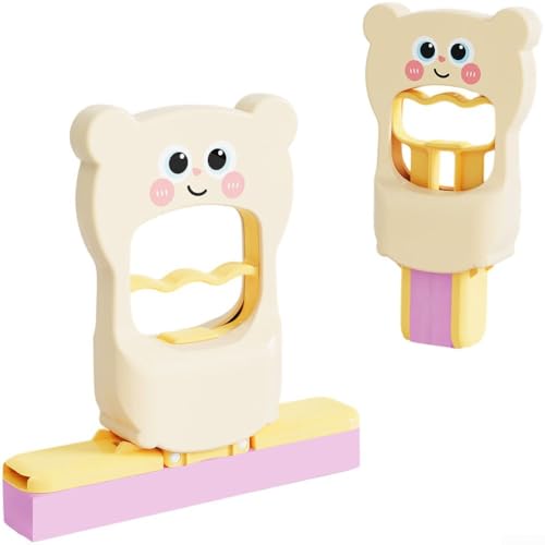 Hand-Mopp, niedliches Katzenmuster, tragbar, für Glas und kompakter, super saugfähiger und wiederverwendbarer Reiniger (weiße Creme) von PETSTIBLE