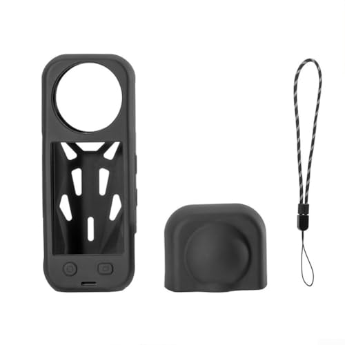 Hitzeableitender Silikon-Schutz für Insta360 X5, ein Muss für Outdoor-Abenteuer (schwarz) von PETSTIBLE