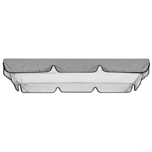 Hollywoodschaukel-Set für den Außenbereich, wasserdichte Abdeckung für Gartenstühle mit 2 3-Sitzern (142 x 120 x 18 cm, Grau) von PETSTIBLE