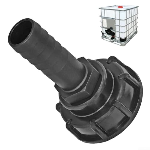 IBC Containerkappe mit 2.5 cm Schlauchstutzen Adapter für effektive Garten- und Bewässerungssysteme von PETSTIBLE