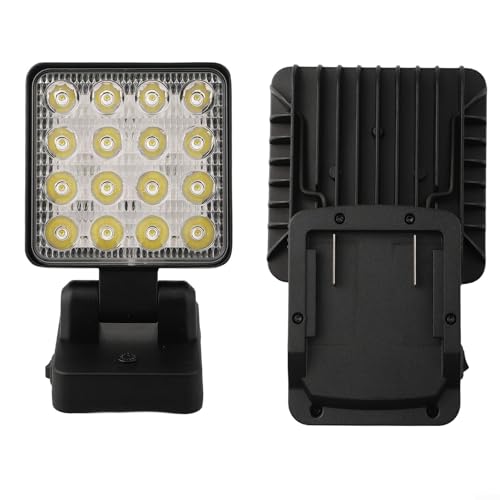 Kabellose LED-Arbeitsleuchte für Metabo 18 V Akku-Modelle, inklusive Niederspannungsschutz, einstellbarer Lampenpositionierung und einfacher Aufhängung von PETSTIBLE