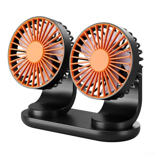Kompakter USB-Autoventilator für Rücksitz, 3 Geschwindigkeiten, verstellbarer Luftstrom mit magnetischer Befestigung (A-2-B) von PETSTIBLE