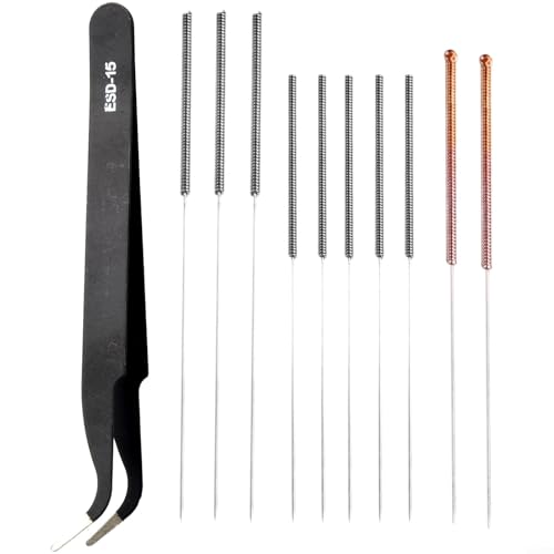 Komplettes Düsenreiniger-Set für 3D-Drucker inkl. 10 Nadeln und Pinzette für einfache Reinigung von PETSTIBLE