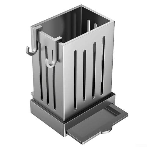 Küchenspüle-Organizer mit leicht zu reinigender Abtropfschale und belüftetem Design für Utensilien (grau) von PETSTIBLE