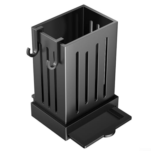 Küchenspüle Organizer mit leicht zu reinigender Abtropfschale und belüftetem Design für Utensilien (schwarz) von PETSTIBLE