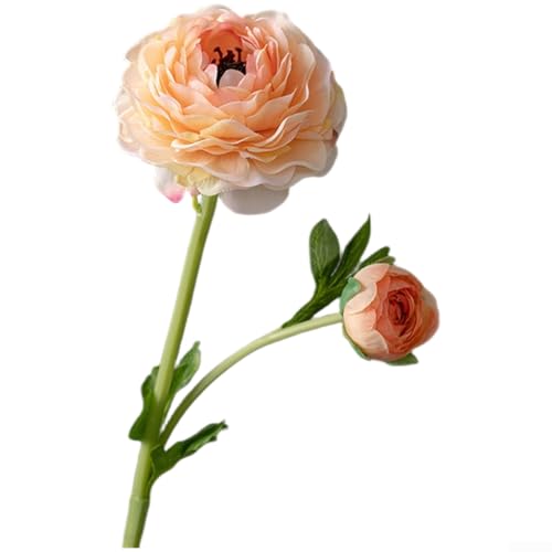 Künstliche Doppel-Butterblumen, für Hochzeit, Heimdekoration, Aprikose von PETSTIBLE