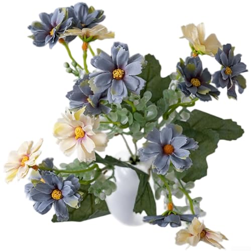 Künstliche Gänseblümchen für Hochzeitsdekoration und Heimdekoration (blau) von PETSTIBLE