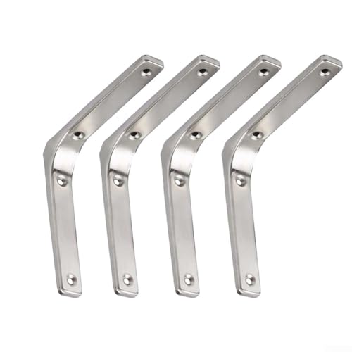 L-förmige Regalhalterungen aus Stahl, robuste Unterstützung für Möbel, Wandhalterung (Silber) von PETSTIBLE