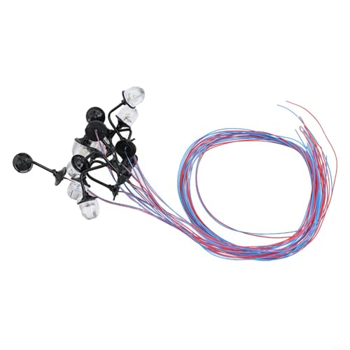 LED Wandleuchten für Modelleisenbahn H0 10 Komplettlampen mit Stahlsäulen von PETSTIBLE