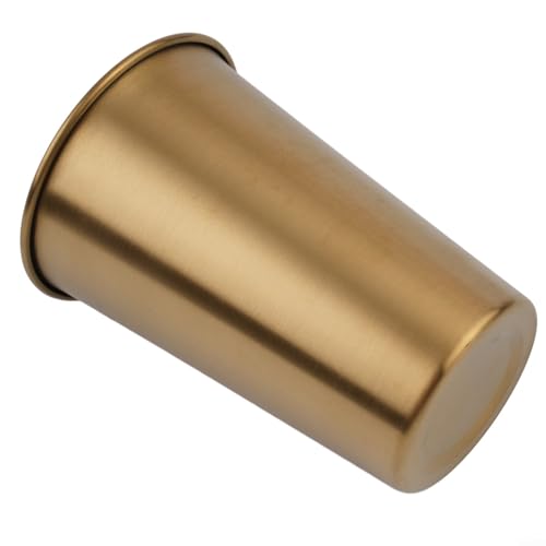 Leicht zu transportierender Edelstahlbecher 240 ml für Getränke wie Kaffee und Tee während oder während Ausflügen (Gold 400 ml) von PETSTIBLE