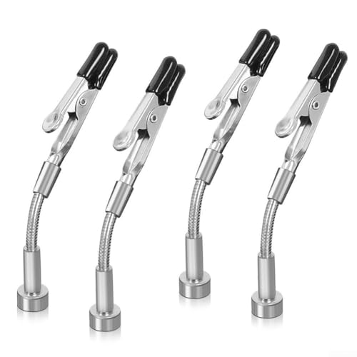 Magnetische Arme, 2/4 Stück Löthilfende Hände, magnetischer, flexibler Arm, Schweißassistent, PCB-Klemme (4 Stück) von PETSTIBLE