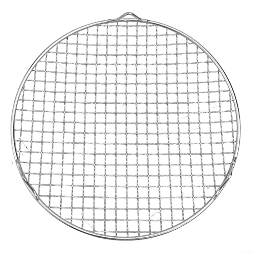 Mehrzweck-Kühlgitter aus 201 Edelstahl, rund, zum Grillen, Backen und Trocknen von Lebensmitteln, glatte Oberfläche für einfache Wartung (28 cm) von PETSTIBLE