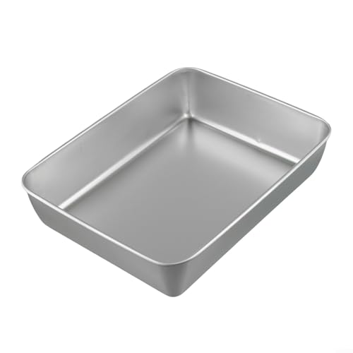 Mehrzweck-Tablett aus Edelstahl, ideal zum Servieren von Obst, Gemüse und Snacks (25 x 20 x 5,5 cm) von PETSTIBLE
