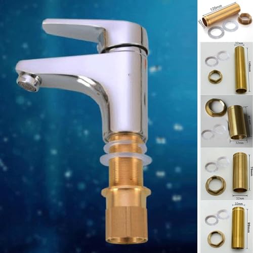 Messing Mutter und Rohr Kit Küche Waschbecken Mischbatterie Reparaturlösung (M32-150mm) von PETSTIBLE