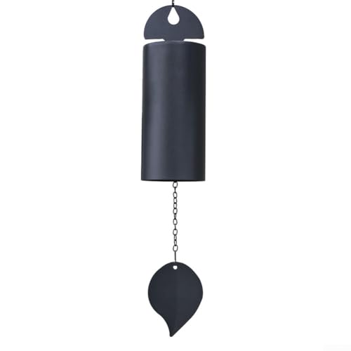 Metall-Windspiel für den Außenbereich, tiefe Resonanz und Eisenkonstruktion, für Garten oder Terrasse (schwarz) von PETSTIBLE