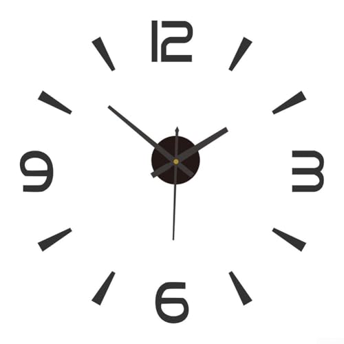 Moderne dekorative Wanduhr mit 3D-Effekt, personalisierbares Design für einzigartige Innenräume (schwarz) von PETSTIBLE