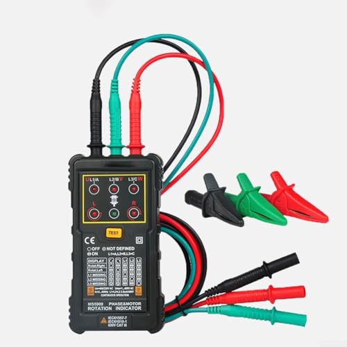 Motor 3 Phasen Motor Rotationsanzeiger, Motor Phase Sequenzen Rotationsanzeige Berührungsloser Phasensequenzen Test, für Installation, Reparatur oder Wartung von PETSTIBLE