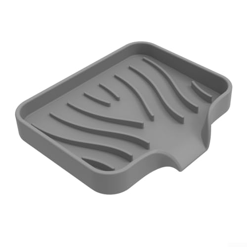 Multifunktionale Seifenbox aus Silikon mit effizienter Drainage für den Heimgebrauch (grau) von PETSTIBLE
