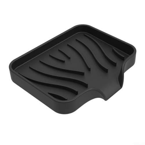 Multifunktionale Seifenbox aus Silikon mit effizienter Drainage für den Heimgebrauch (schwarz) von PETSTIBLE
