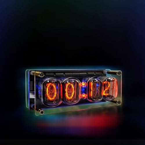 Nixie Tube Clock, DIY Retro LED Lampe Tube Clock Modul mit RGB Atmung Licht High Chip Power Off Memory USB Powered Nixie Tube Clock, DIY Retro LED Lampe Tube Clock Modul mit RGB Atmung Licht High Chip Power Off Memory USB Powered von PETSTIBLE