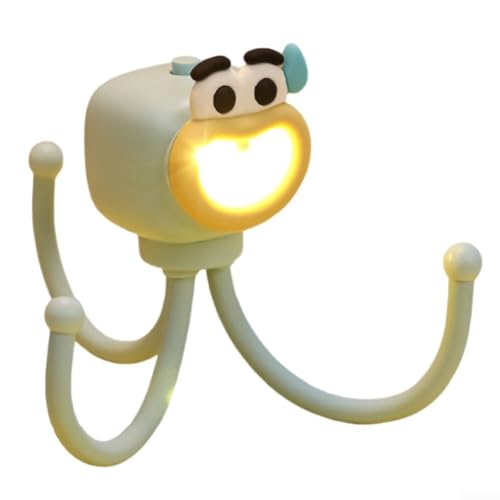 Octopus Themed Night Light Adjustable Table Lamp for Cozy For Reading and Decorative Touches (Khaki) von PETSTIBLE