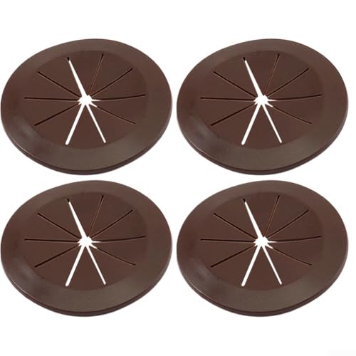 Ordnen Sie Ihren Arbeitsplatz mit diesen praktischen, runden Schreibtisch-Kabel-Organizern (Kaffee 53 mm) von PETSTIBLE