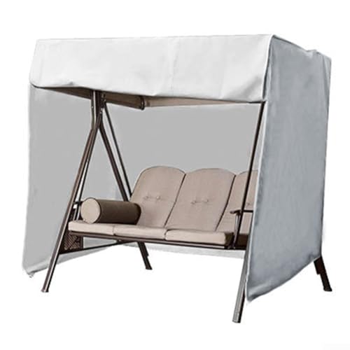 Outdoor-Schaukelstuhl-Abdeckung, funktionales Design mit sicherer Passform, für alle Jahreszeiten (grau) von PETSTIBLE
