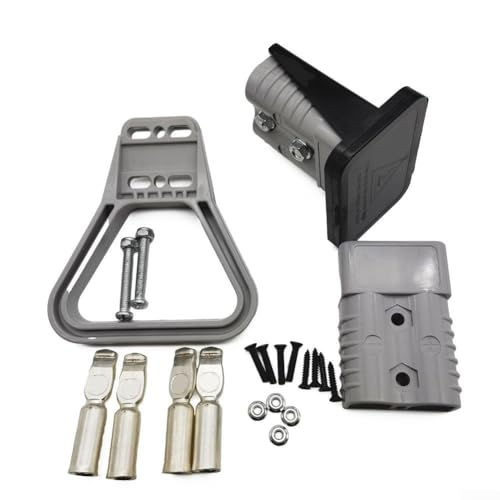 PETSTIBLE 120 A für Anderson Plug Einbauhalterung Panel Halterung mit Abdeckung + Griff (grau) von PETSTIBLE