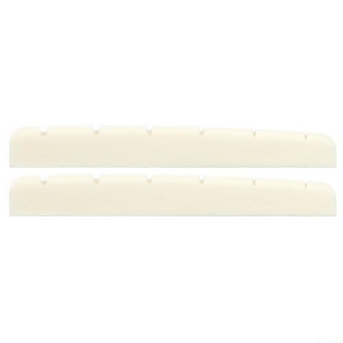 PETSTIBLE 2 Stück Gitarren Kuhknochen Mutter Sattel Sattel Knochen Stegmutter für Akustik-Volksgitarre Ersatz (weiß) von PETSTIBLE