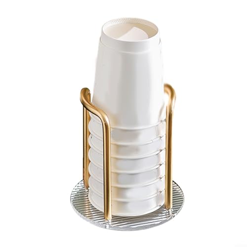 PETSTIBLE Acryl-Küchenzubehör-Aufbewahrungsregal mit modernem Design, hält Einwegbecher perfekt und spart Platz auf der Theke (einzeln) von PETSTIBLE